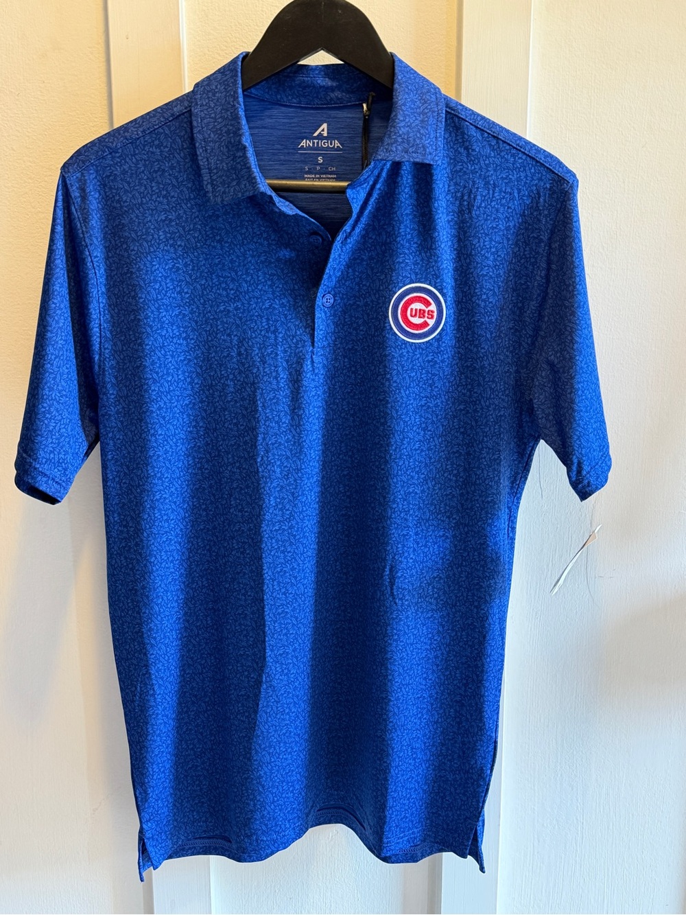Antigua Royal Blue Chicago Cubs Short-Sleeve Polo